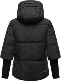 dames gewatteerde winterjas Lotusherz XIV – warm, functioneel & urban Zwart