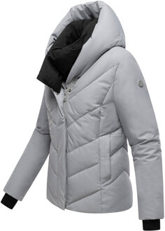 dames gewatteerde winterjas Nadiraa met 2-in-1 design & capuchon Grijs - XL