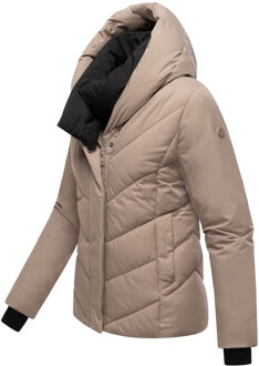 dames gewatteerde winterjas Nadiraa met 2-in-1 design & capuchon Grijs