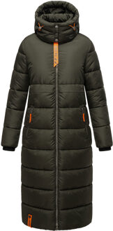 dames gewatteerde wintermantel Kristallblume – Warm & Trendy Groen - 3XL