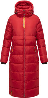 dames gewatteerde wintermantel Kristallblume – Warm & Trendy Rood - L
