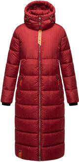 dames gewatteerde wintermantel Kristallblume – Warm & Trendy Rood - XS