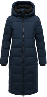 dames gewatteerde wintermantel Lanitaa XVI met afneembare capuchon Blauw - 5XL