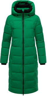 dames gewatteerde wintermantel Lanitaa XVI met afneembare capuchon Groen