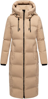 dames gewatteerde wintermantel Tikoraa met afneembare capuchon Beige - S