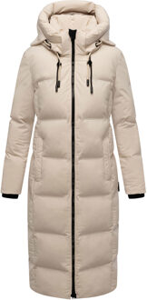 dames gewatteerde wintermantel Tikoraa met afneembare capuchon Beige - S