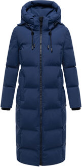 dames gewatteerde wintermantel Tikoraa met afneembare capuchon Blauw - 5XL
