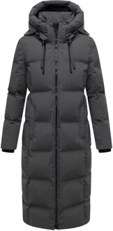 dames gewatteerde wintermantel Tikoraa met afneembare capuchon Grijs - 2XL