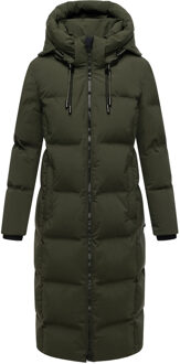 dames gewatteerde wintermantel Tikoraa met afneembare capuchon Groen - 3XL