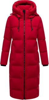 dames gewatteerde wintermantel Tikoraa met afneembare capuchon Rood - S
