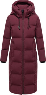 dames gewatteerde wintermantel Tikoraa met afneembare capuchon Rood