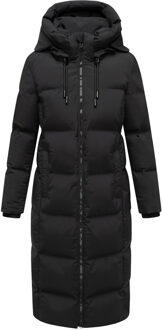 dames gewatteerde wintermantel Tikoraa met afneembare capuchon Zwart - 3XL