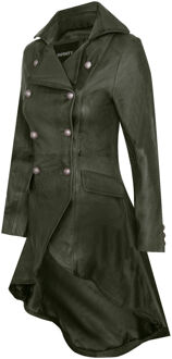 Dames gotische Victoriaanse jas-Accra Groen