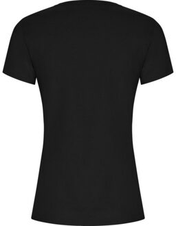 Dames gouden t-shirt Zwart - L