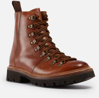 Dames Grenson Nanette handbeschilderde leren wandelschoenen in Tan Bruin