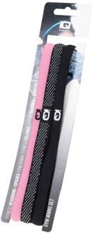 Dames gym hoofdband set (set van 3) Zwart - One size