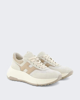 Dames h669 allacciato h tessuto Beige - 39