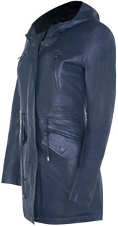 Dames halflange parka-jas met capuchon-Oakengates Navy