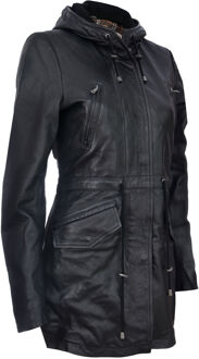 Dames halflange parka-jas met capuchon-Oakengates Zwart - EU 52 / UK 24