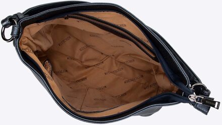 Dames handtas, eco-leren tas, glanzend marineblauw Donkerblauw - One Size