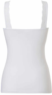 Dames hemd met kant Wit - L