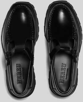 Dames Hereu Alber Sport Loafers Leren Flats in Zwart