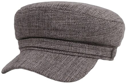 Dames Hoeden Vrouwen Zomer Hoed Achthoekige Platte Cap En Najaar Katoen Vrouwelijke Navy Hoeden Voor Vrouwen Cap Hoed vrouw grijs