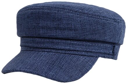 Dames Hoeden Vrouwen Zomer Hoed Achthoekige Platte Cap En Najaar Katoen Vrouwelijke Navy Hoeden Voor Vrouwen Cap Hoed vrouw koninklijk blauw