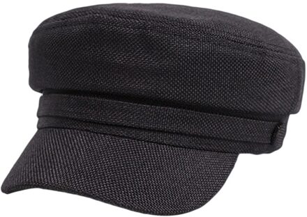 Dames Hoeden Vrouwen Zomer Hoed Achthoekige Platte Cap En Najaar Katoen Vrouwelijke Navy Hoeden Voor Vrouwen Cap Hoed vrouw zwart