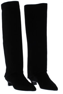 Dames hoge laars | dames | | maat: | suede Zwart - 39