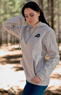 Dames Hoodie Fleece Hoodie Lange Mouw Grijs - maat XL