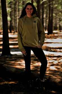 Dames Hoodie Fleece Hoodie Lange Mouw Olijfgroen - maat 2XL