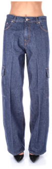 Dames Jeans met Zijlogo Haikure , Blue , Dames - W27