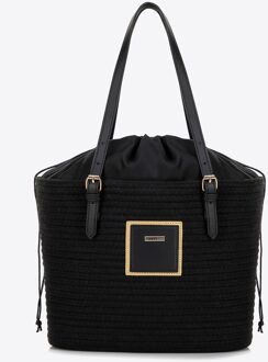 Dames Katoenmix Mand Zwart Polyester