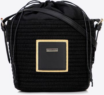 Dames Katoenmix Mandtas Klein Zwart Polyester