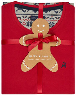 Dames kerst pyjama set met print norway Rood
