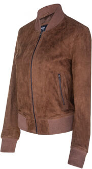 Dames klassiek MA-1 suède bomberjack-Newbury Bruin - EU 52 / UK 24