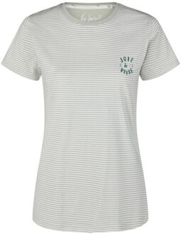 Dames korte pyjama set shortama gestreept - maat S Groen