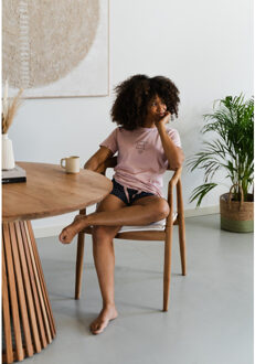 Dames korte pyjama set shortama roze Veelkleurig