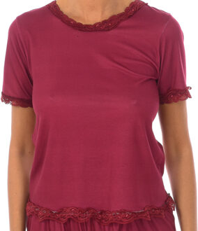 Dames kortepijpkraag pyjama's 1202 Bourgogne