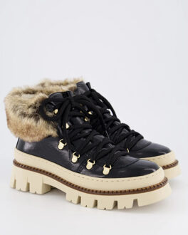 Dames lace booty metallic - maat 38 Zwart