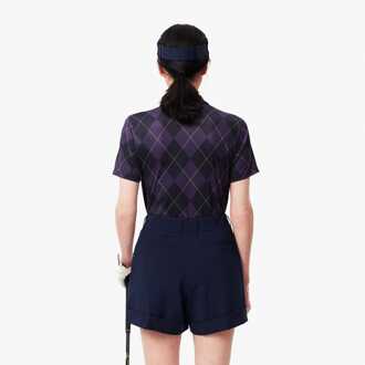 Dames Lacoste Sport Regular Fit UV Protect Golf poloshirt in paars - maat