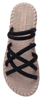 Dames laila suede teenslippers Zwart - 37