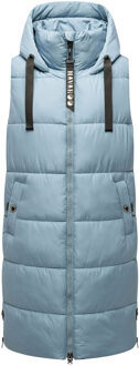 dames lange bodywarmer Schnuffelchen – Warm & Stijlvol met Capuchon Blauw