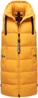 dames lange bodywarmer Schnuffelchen – Warm & Stijlvol met Capuchon Geel