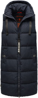 dames lange bodywarmer Schnuffelchen – Warm & Stijlvol met Capuchon - maat Blauw