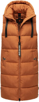 dames lange bodywarmer Schnuffelchen – Warm & Stijlvol met Capuchon - maat Bruin