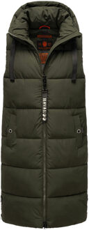 dames lange bodywarmer Schnuffelchen – Warm & Stijlvol met Capuchon - maat Groen