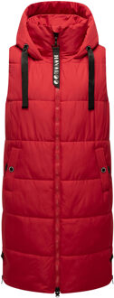 dames lange bodywarmer Schnuffelchen – Warm & Stijlvol met Capuchon Rood