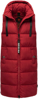 dames lange bodywarmer Schnuffelchen – Warm & Stijlvol met Capuchon Rood